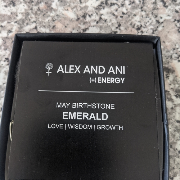 ALEX AND ANI Emerald Swarovski Charm Bangle - Picture 9 of 9